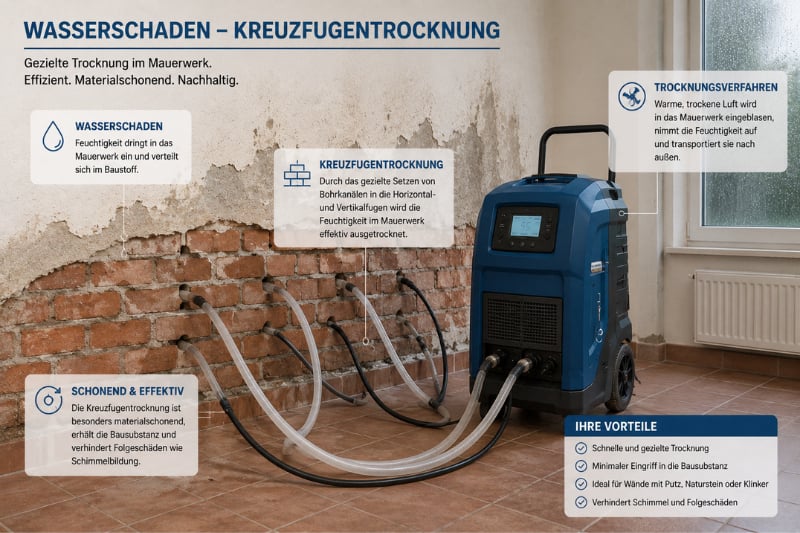 Enttek Wasserschaden Kreuzfugentrocknung bad Sachsa Harz