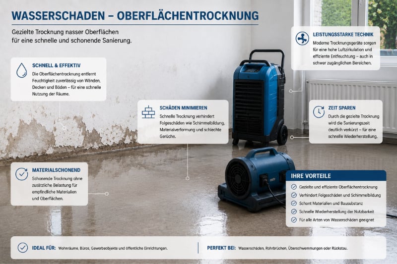 Enttek Wasserschaden Oberflächentrocknung Bad Sachsa Harz